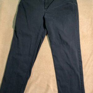 JMS Just My Size Jeans Womens 10 Black Straight‎ Mid Rise Denim Stretch (C)